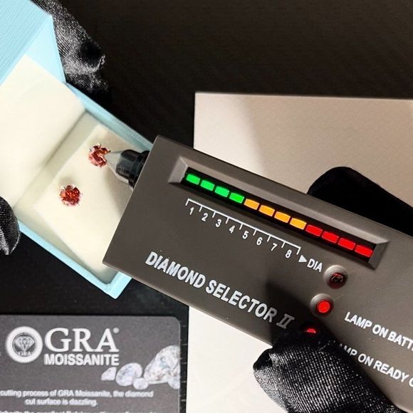 2.0ct Orange Moissanite Diamond 6 Prong Earrings for Women 925 Sterling Silver - Picture 3 of 10